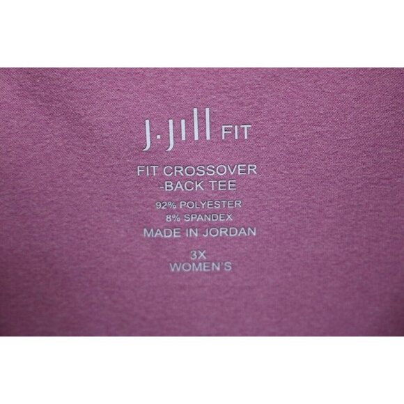 J.Jill Fit Crossover Back Purple Tee-Size 3X - Picture 5 of 8